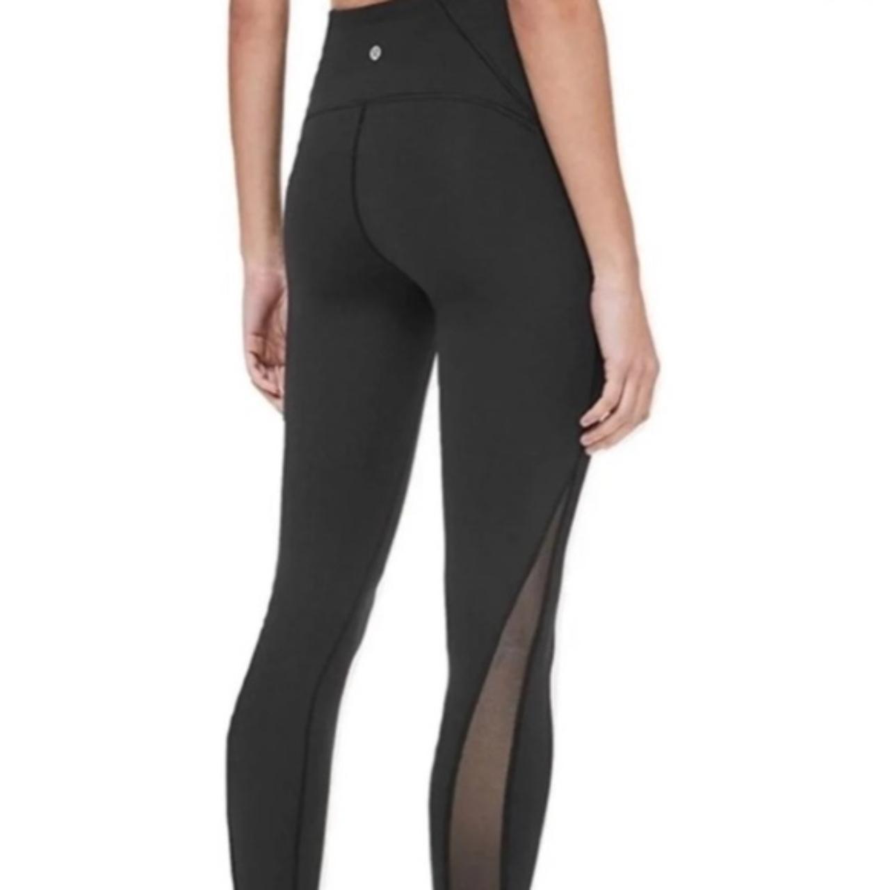 Lululemon black mesh leggings store