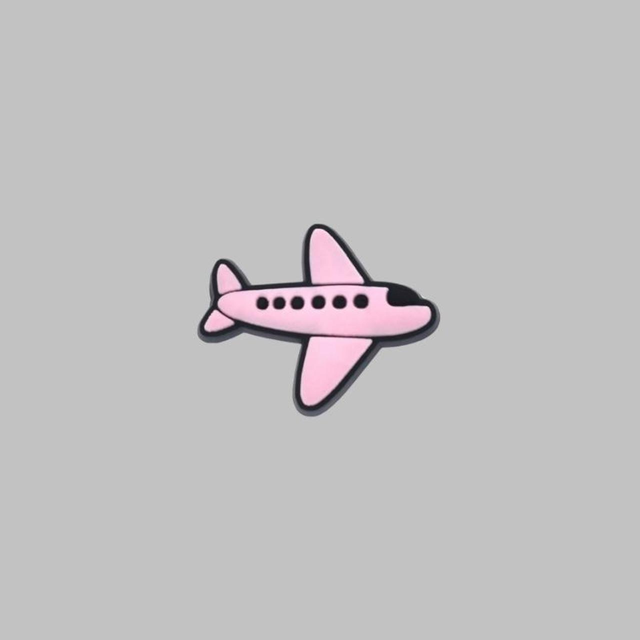 Pink plane Croc charm jibbitz Perfect to - Depop