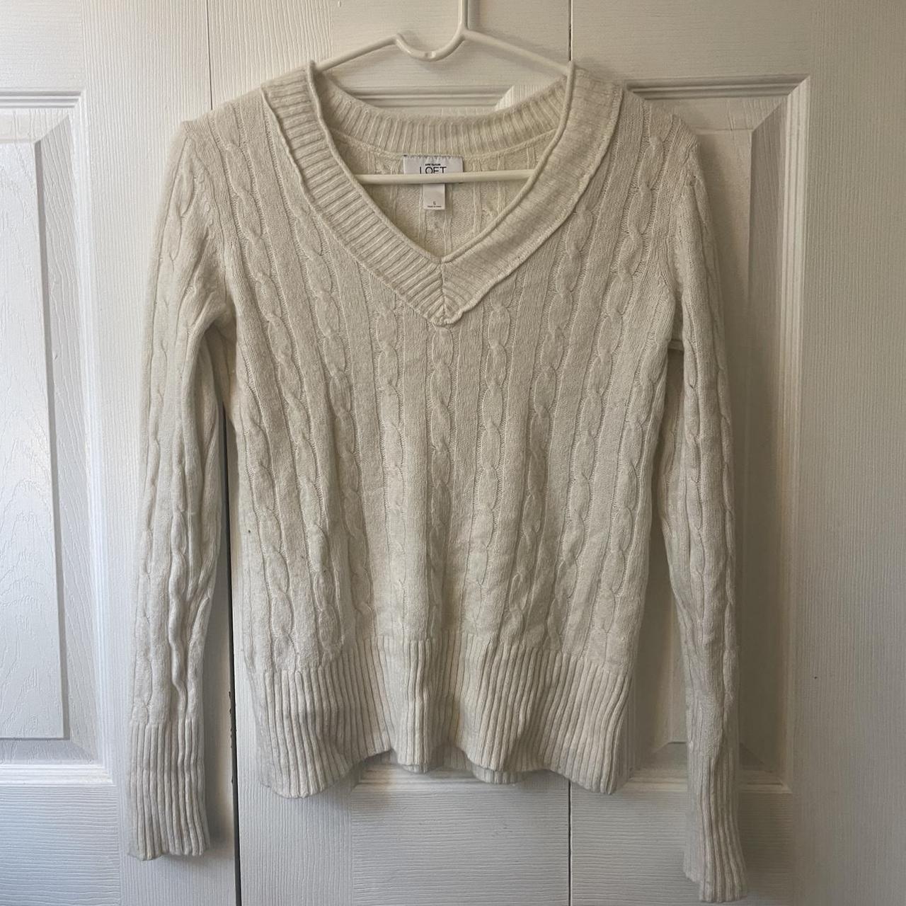 Loft shop cream sweater