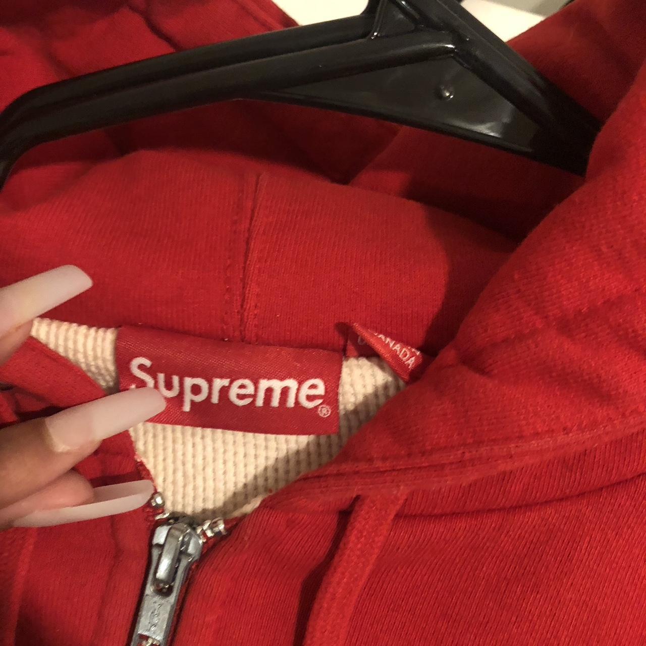 Supreme Men's Red Hoodie | Depop