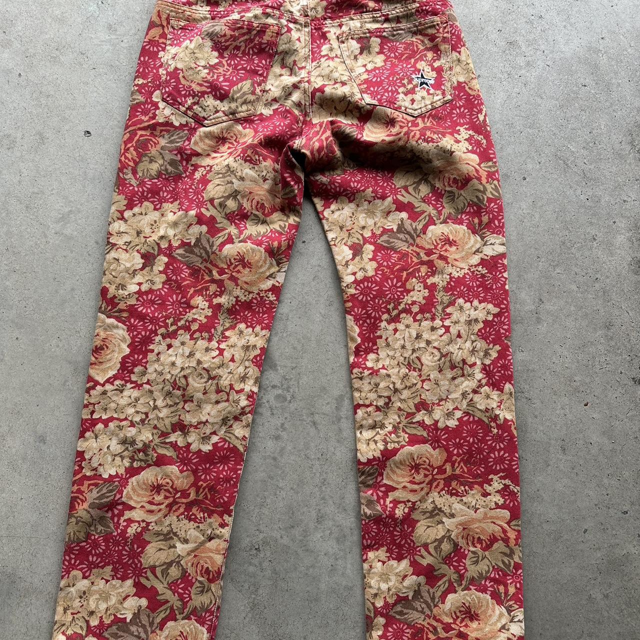 Supreme floral chino pants Size  Amazing   Depop