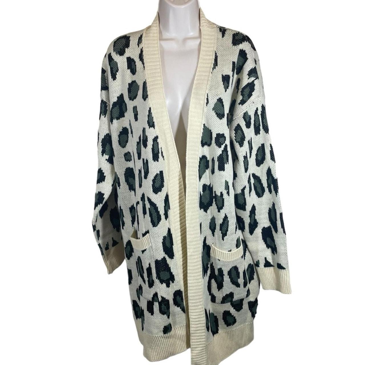 Cheetah print duster cardigan best sale