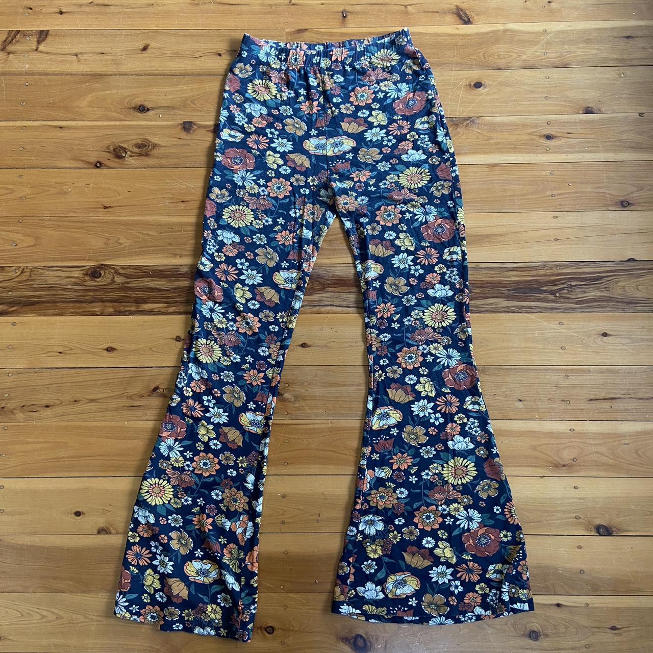 Classic Ghanda floral flare pants! Super comfy )... Depop