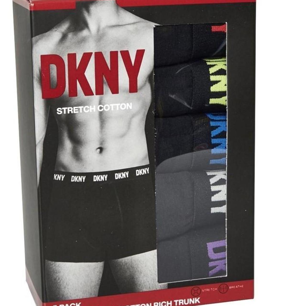 DKNY Mens Scottsdale Five Pack Boxer Trunks Black... - Depop