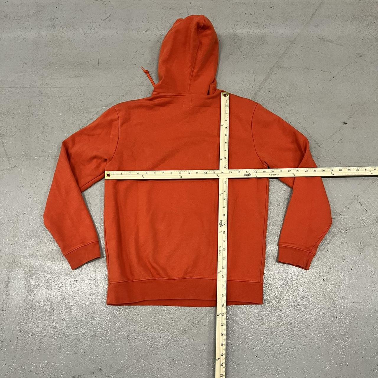 Brown graphic hoodie from Gap. Red lettering and red - Depop