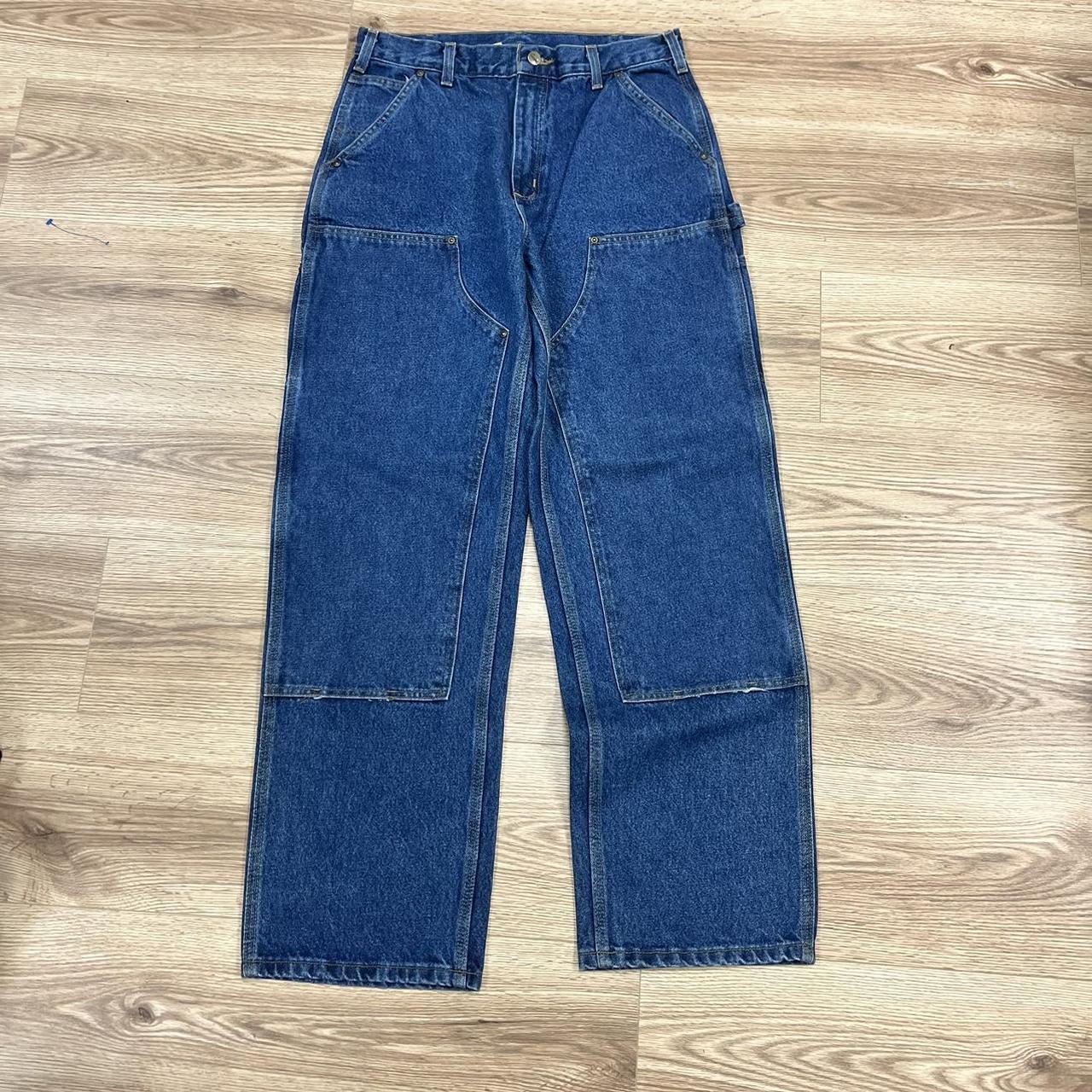 Vintage 90s baggy fit carhartt double knee jeans... - Depop
