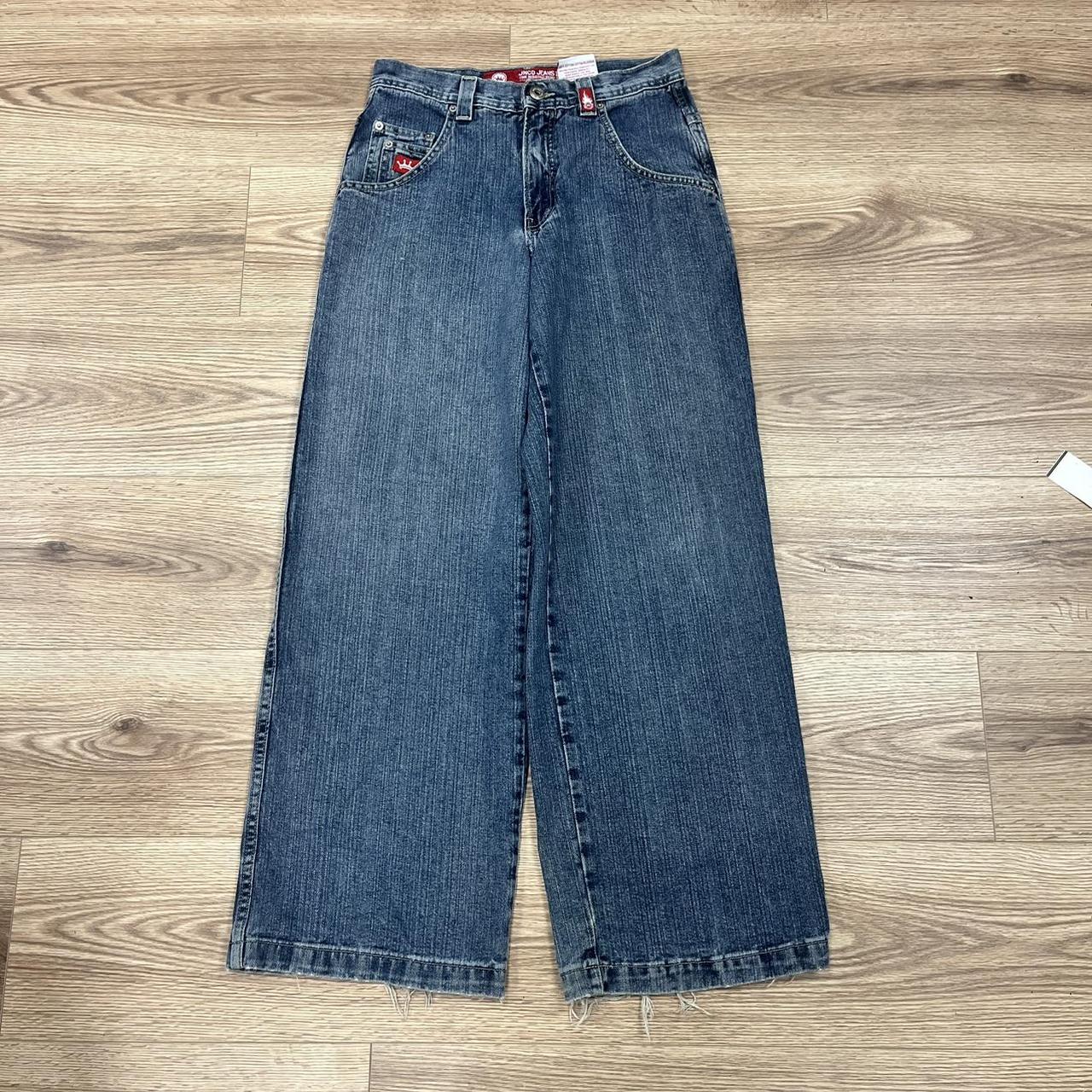 Vintage 90s JNCO jeans Tribal Ink wideleg baggy fit... - Depop