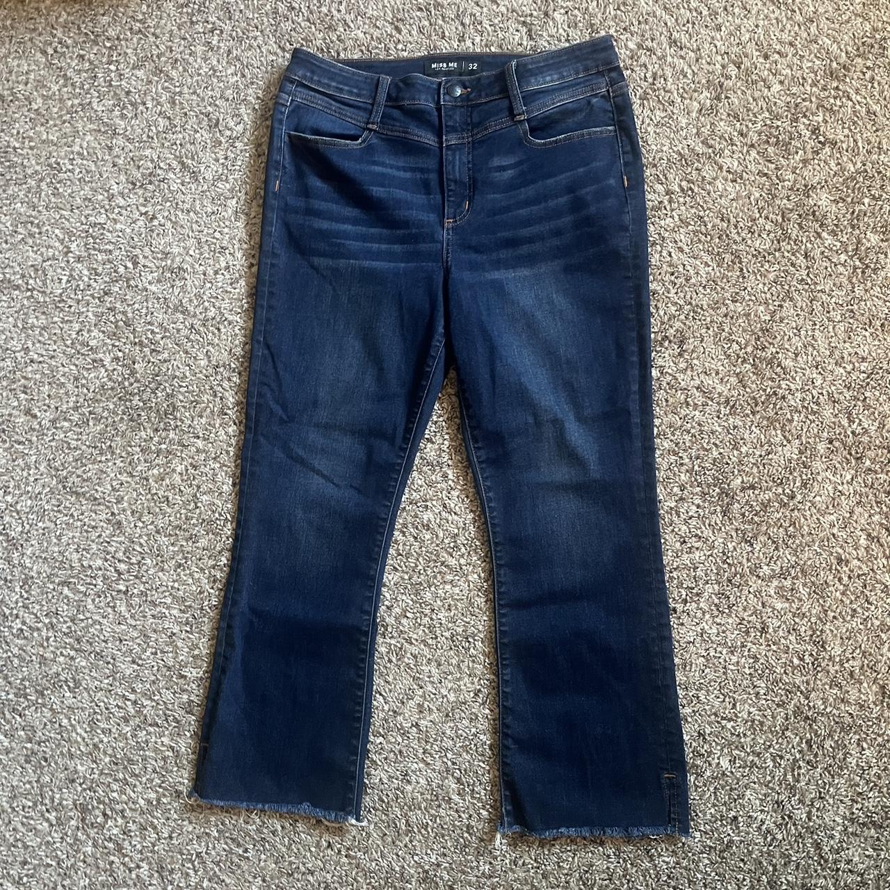 miss me high-rise crop jean , worn once ! washed and... - Depop