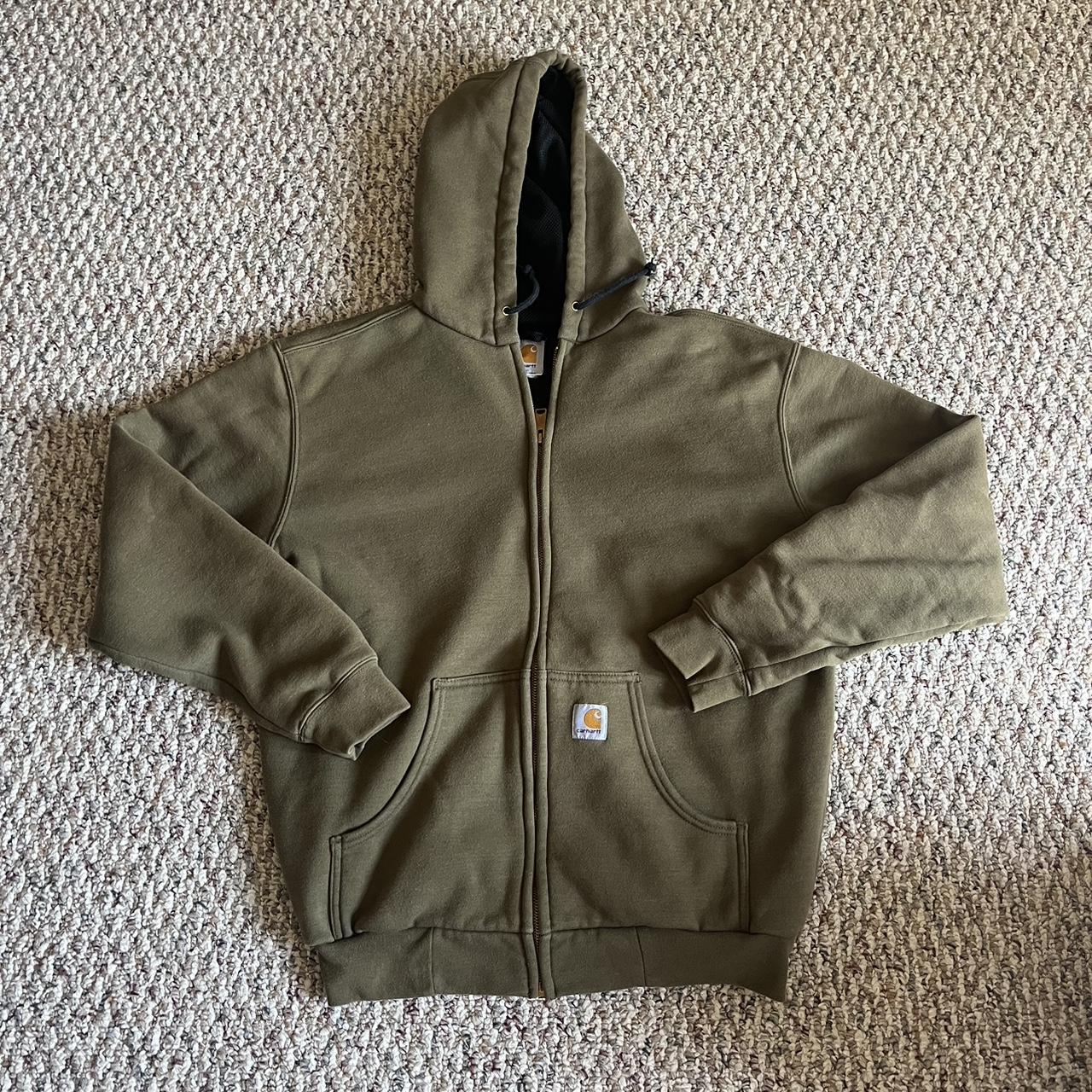 Vintage Carhartt Zip Up No size on tag, fits a Men’s L - Depop