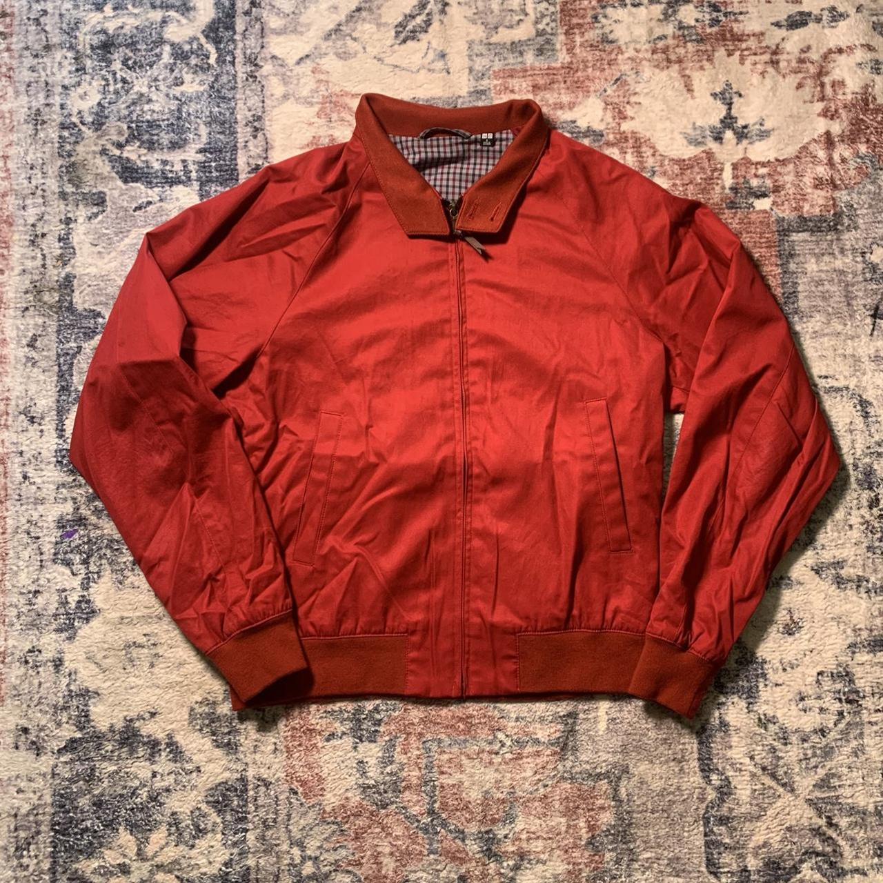 UNIQLO Red Jacket Size Small Nice Crop Worn Once - Depop