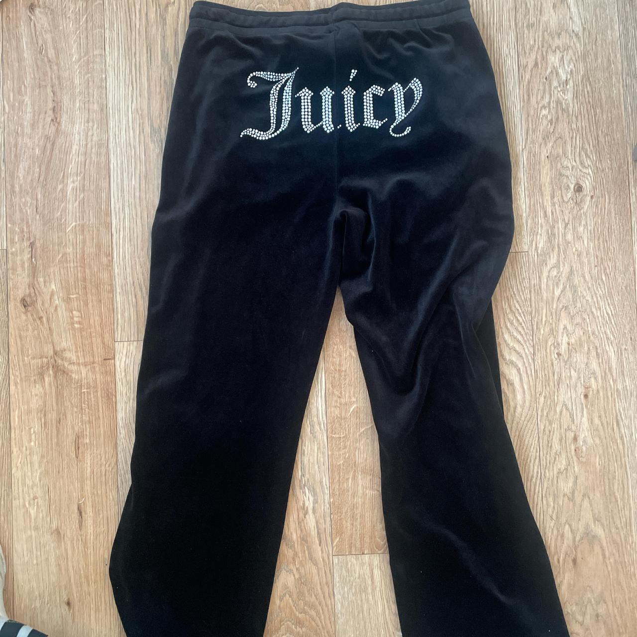 juicy couture black rhinestone flares mint... - Depop