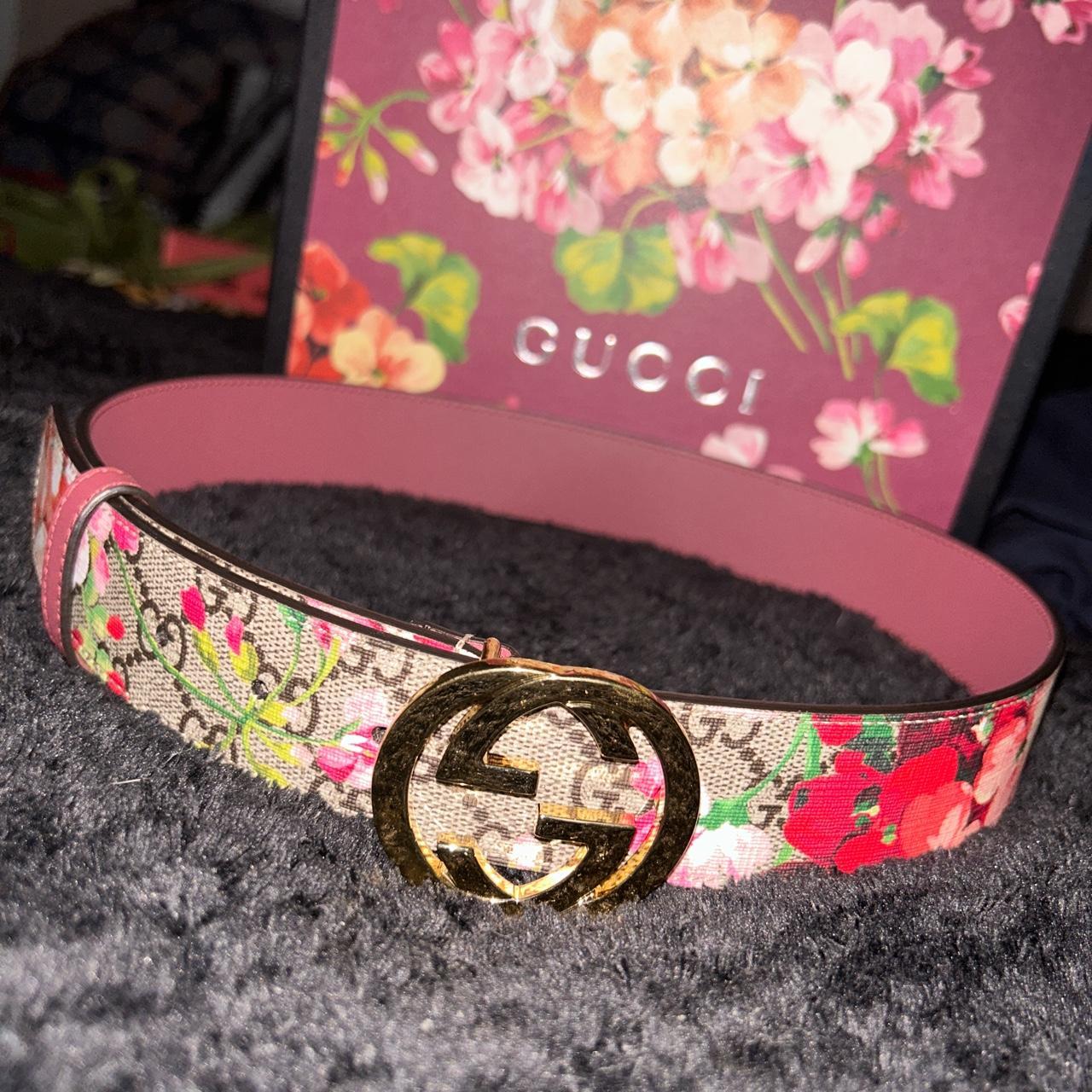 100% authentic Gucci bloom belt, size Gucci75.... - Depop