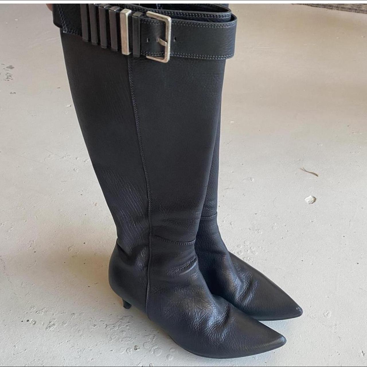 Bottega Veneta Women's Black Boots | Depop