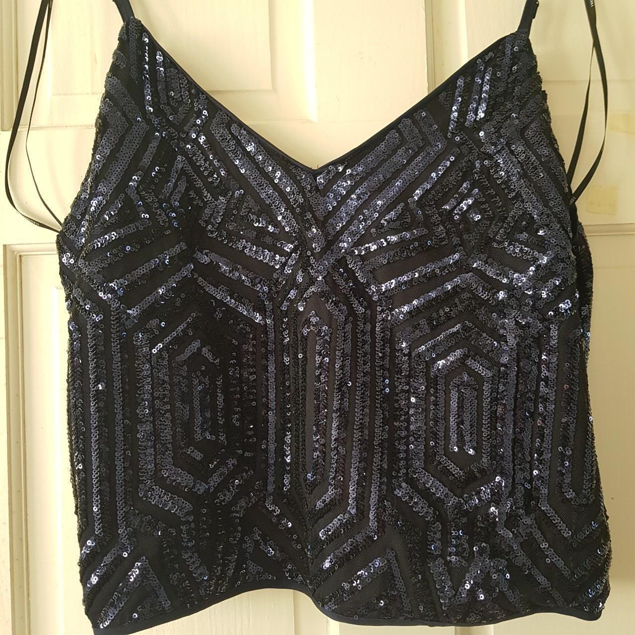 Forever 21 Women's Navy and Blue Veststankscamis Depop