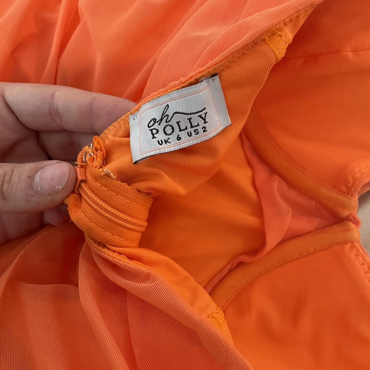 Oh polly orange bustier dress Worn once Size 2 but... Depop