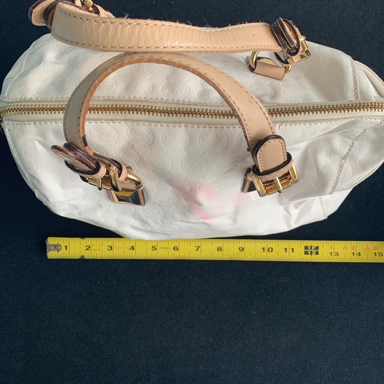 Michaels Kors white 2013 Speedy handbag, pre-own - Depop