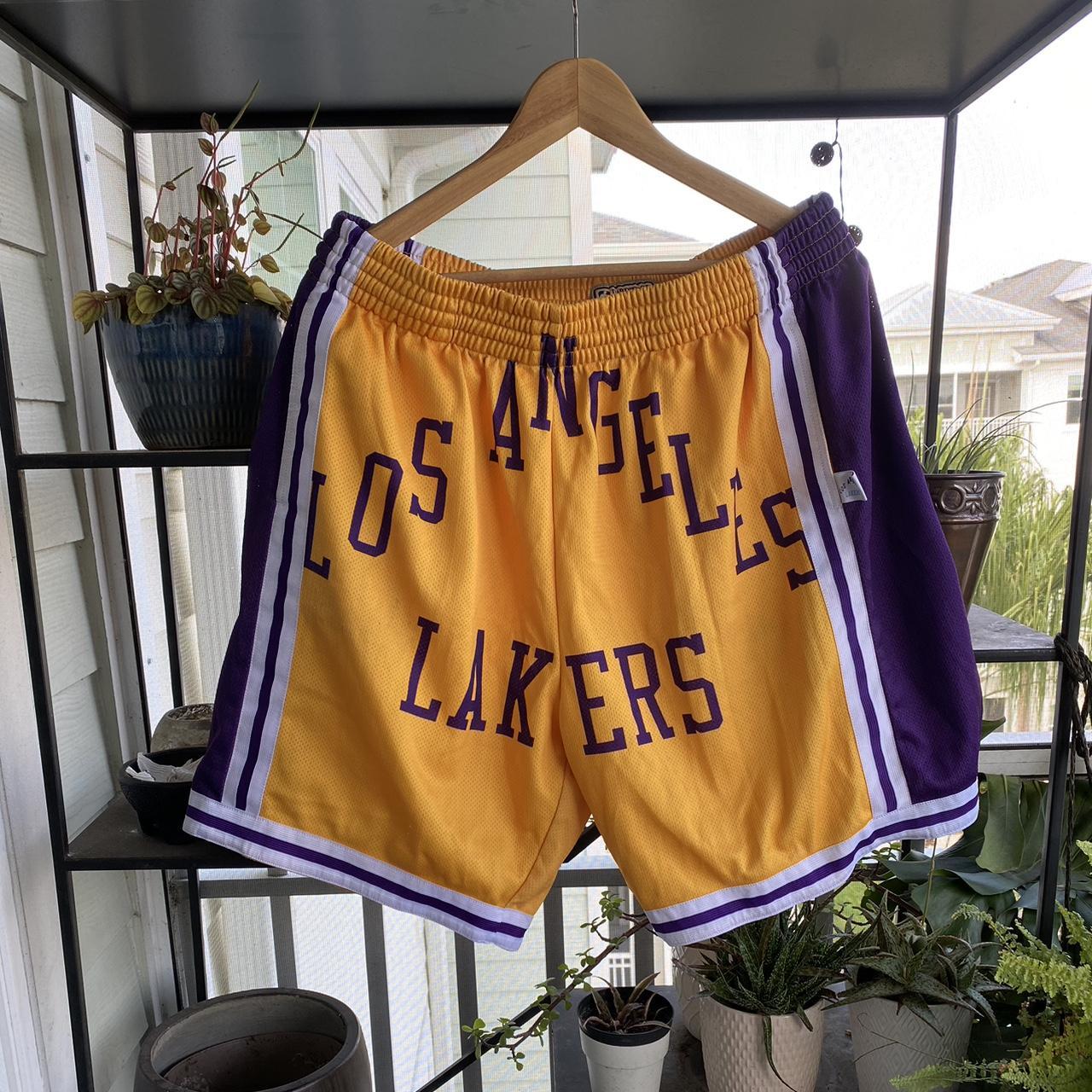 MITCHELL AND NESS - Vintage Lakers Shorts Size - - Depop