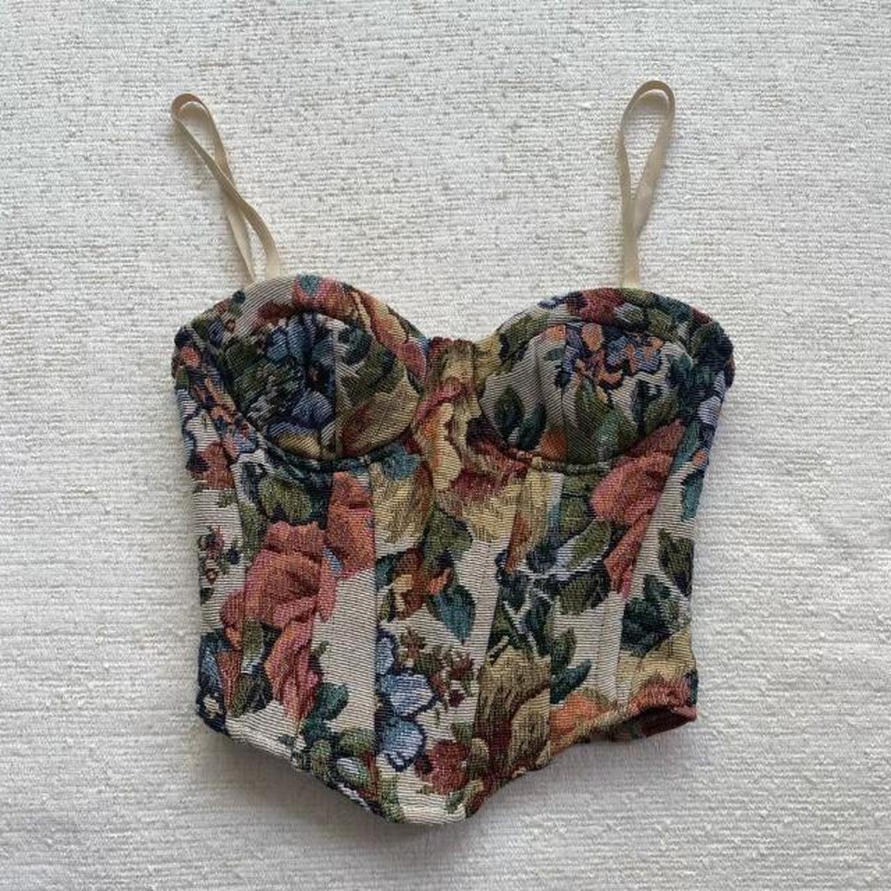Bershka floral fairy core corset top. literally... Depop