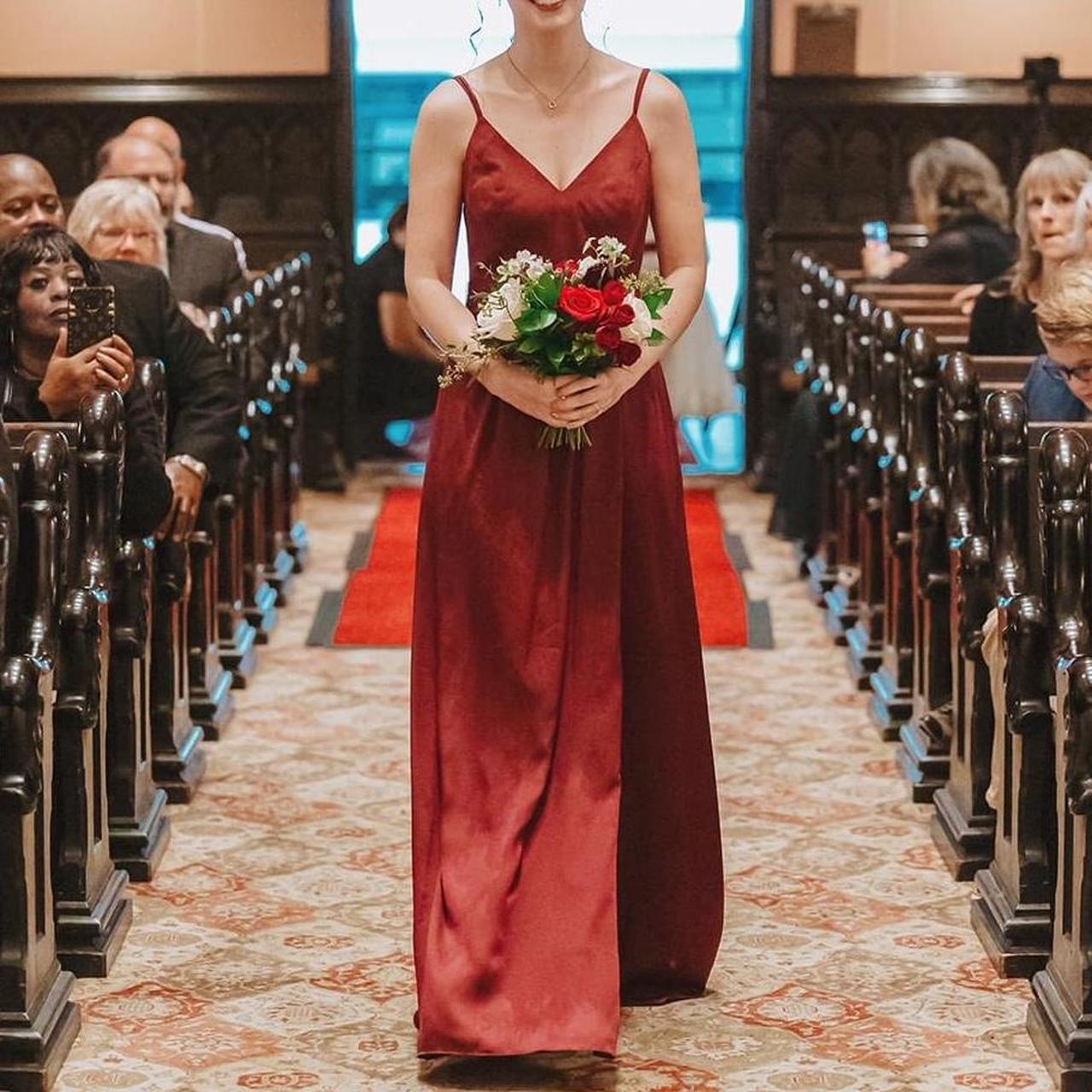 David's bridal burgundy dresses best sale