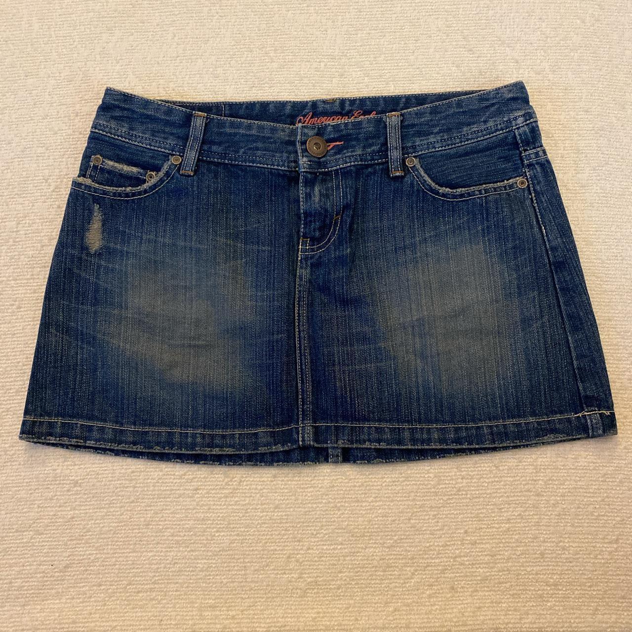 American Eagle Outfitters Women's Blue Skirt | Depop