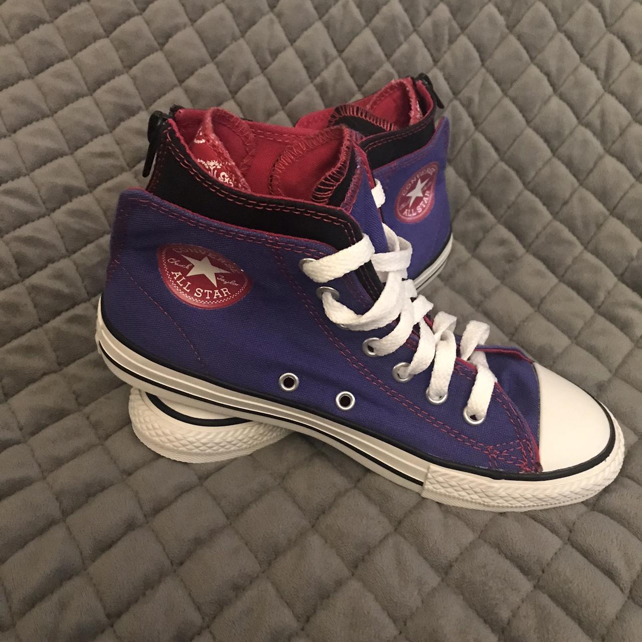 High top deals converse folded over