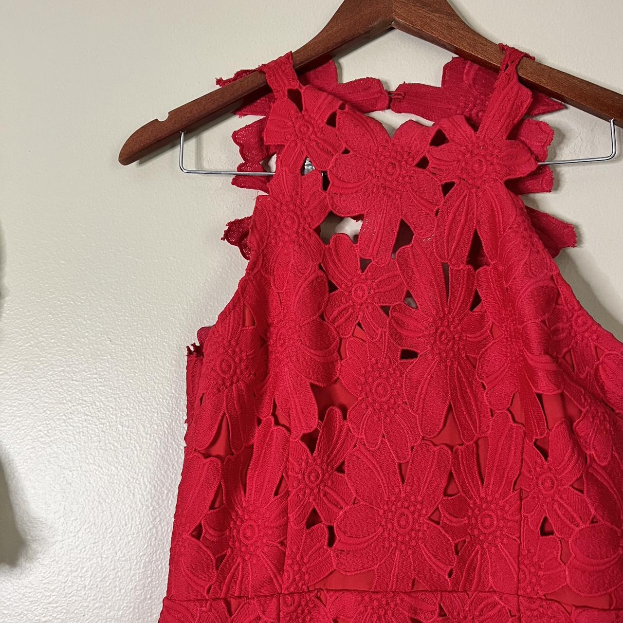 Saylor red outlet lace dress