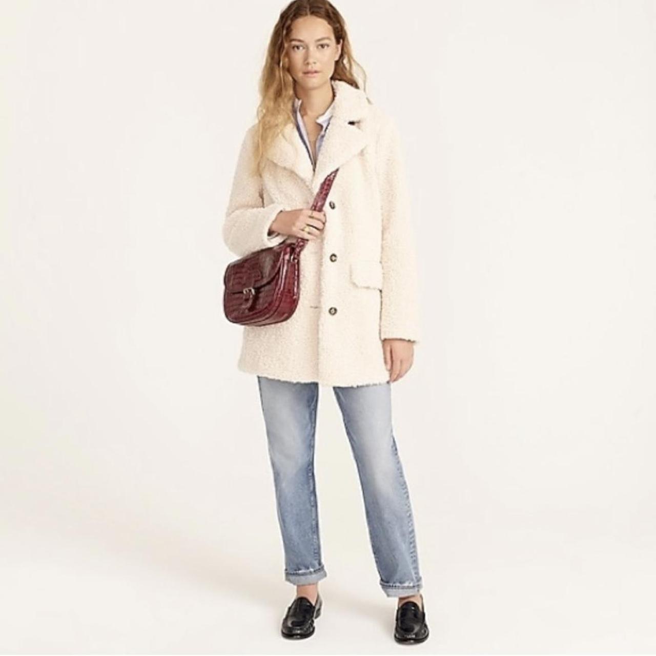 J crew colorblock sherpa topcoat best sale