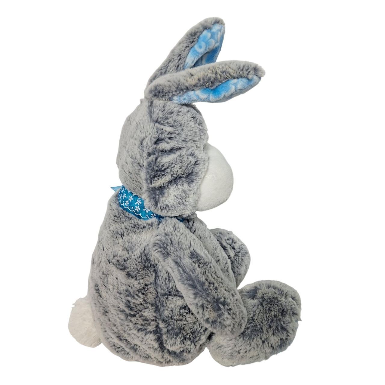 Animal Adventure Gray Easter Bunny Rabbit Plush Blue... - Depop