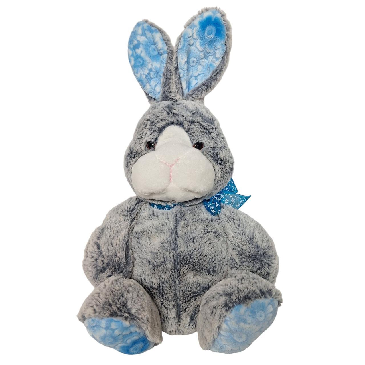 Animal Adventure Gray Easter Bunny Rabbit Plush Blue... - Depop