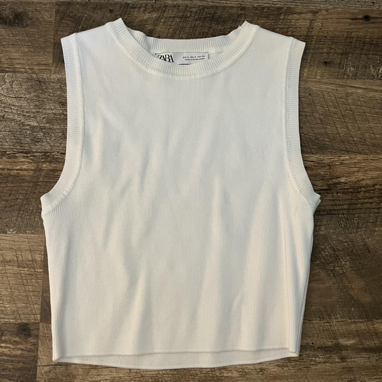 Zara Women's White Croptop Depop