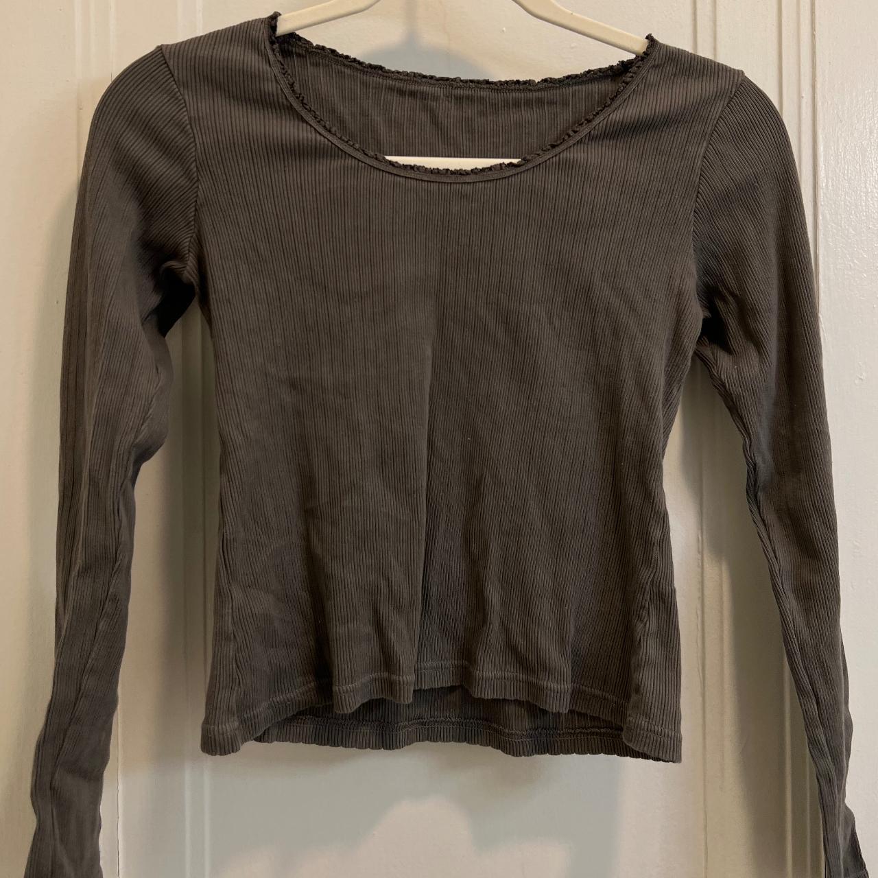 Brandy Melville Gray Long Sleeve - Dark gray -... - Depop