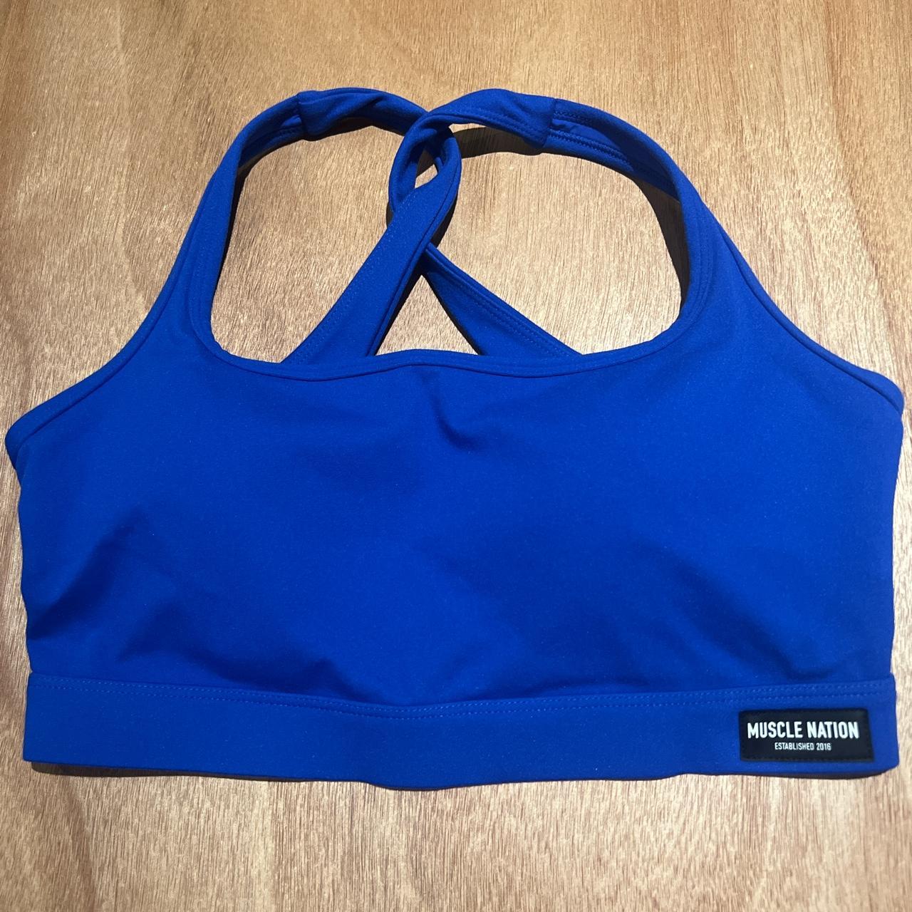 💙 MUSCLE NATION 💙 Desire bra- Bondi Blue Size: M.... - Depop