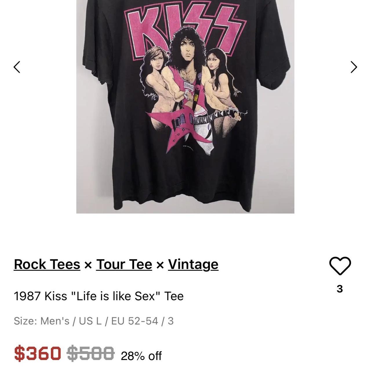 *RARE* 1987 Kiss “Life is like Sex” Tee 🔥🎸, Tagged -...