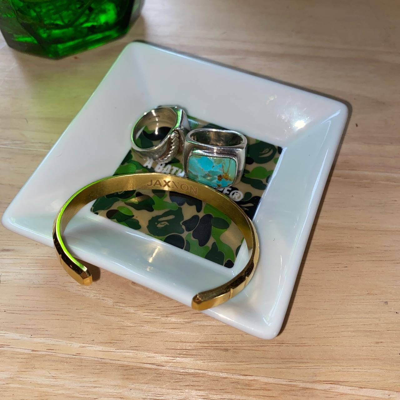 JAXXON solid SS gold plated cuff bracelet.... Depop