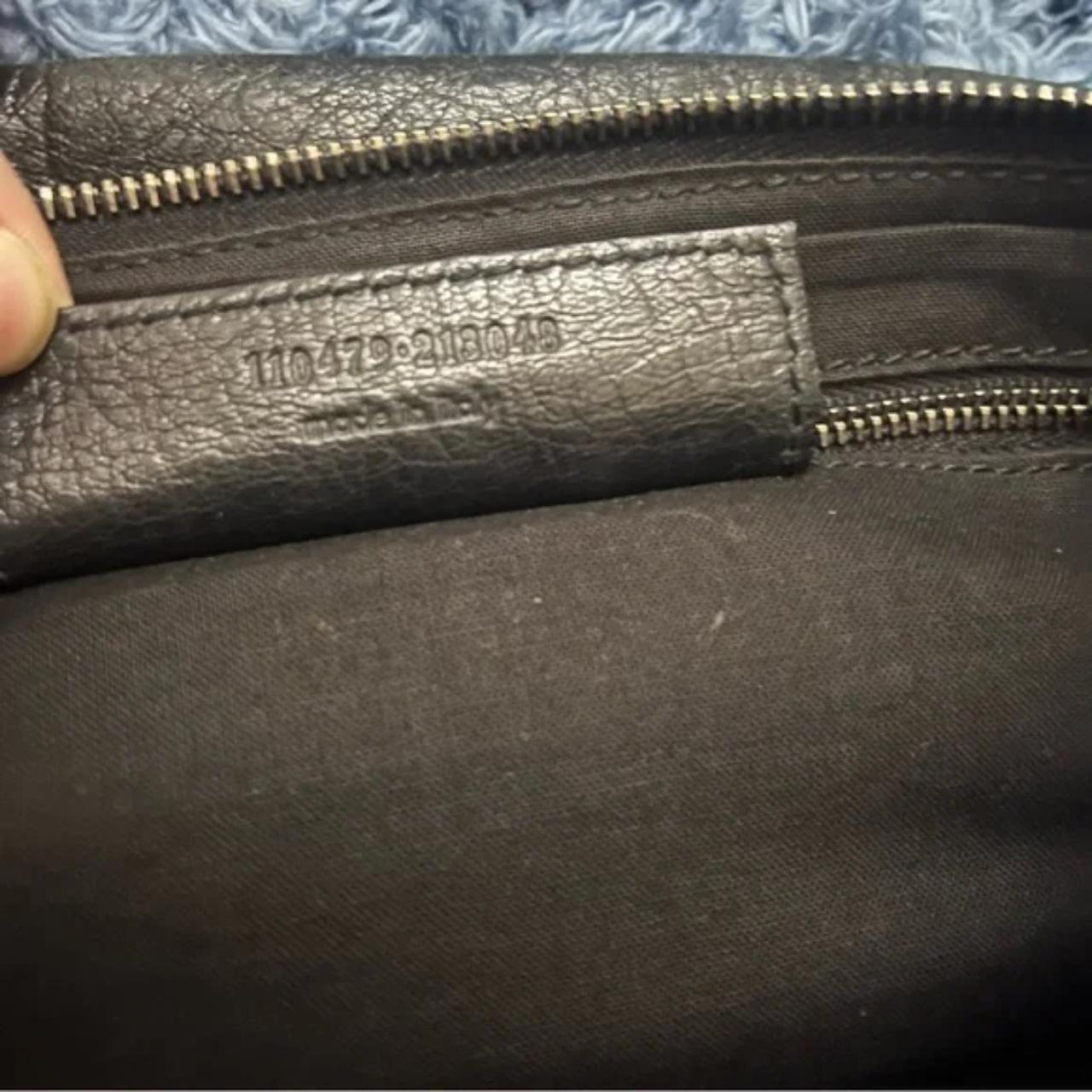Balenciaga black leather fold over Clutch 11”x8”... - Depop