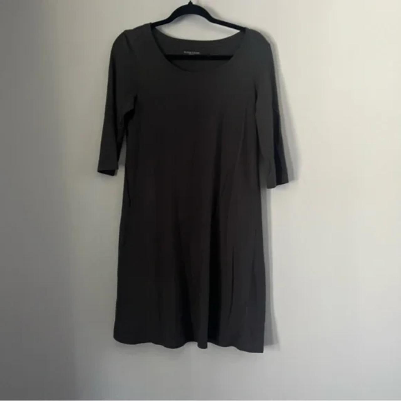 Eileen fisher tshirt dress in grey size small... - Depop