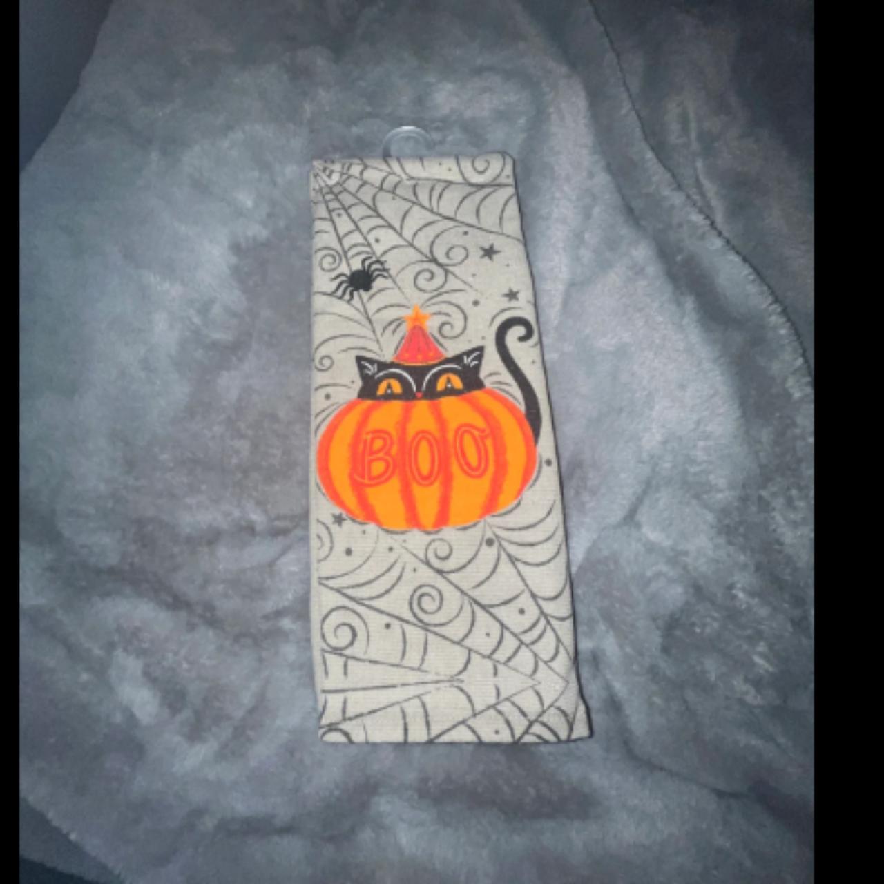 Johanna Parker Halloween kitchen towels orange with - Depop