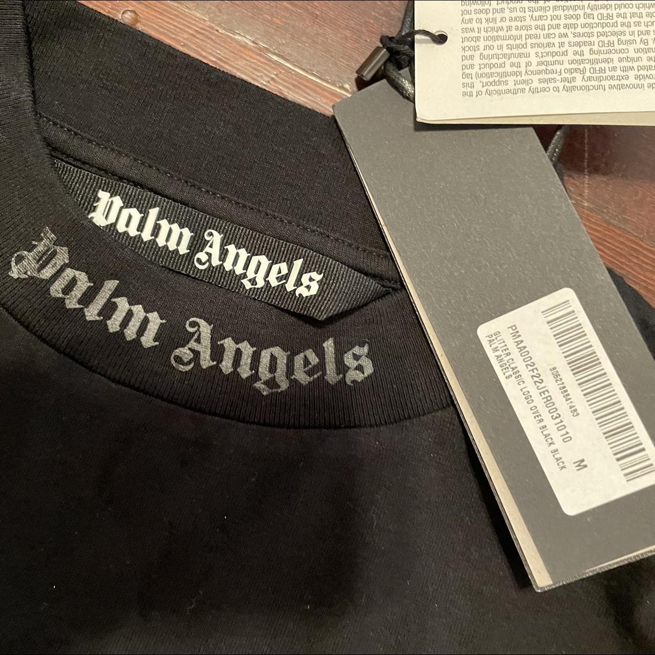 Palm Angels Short Sleeve Classic Logo T-shirt (Blue - Depop