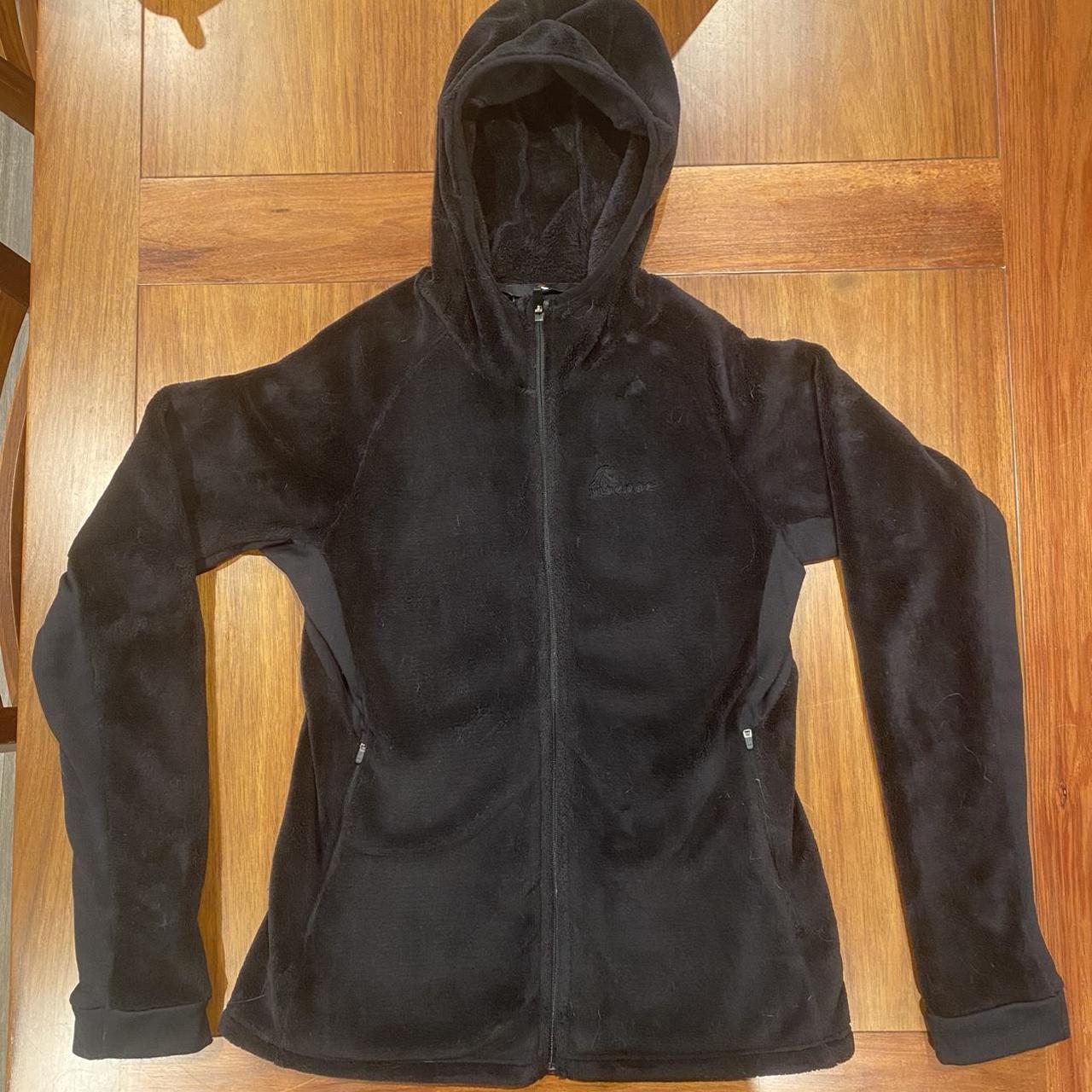 macpac fleece zip jumper! super fluffy with gorpcore... - Depop