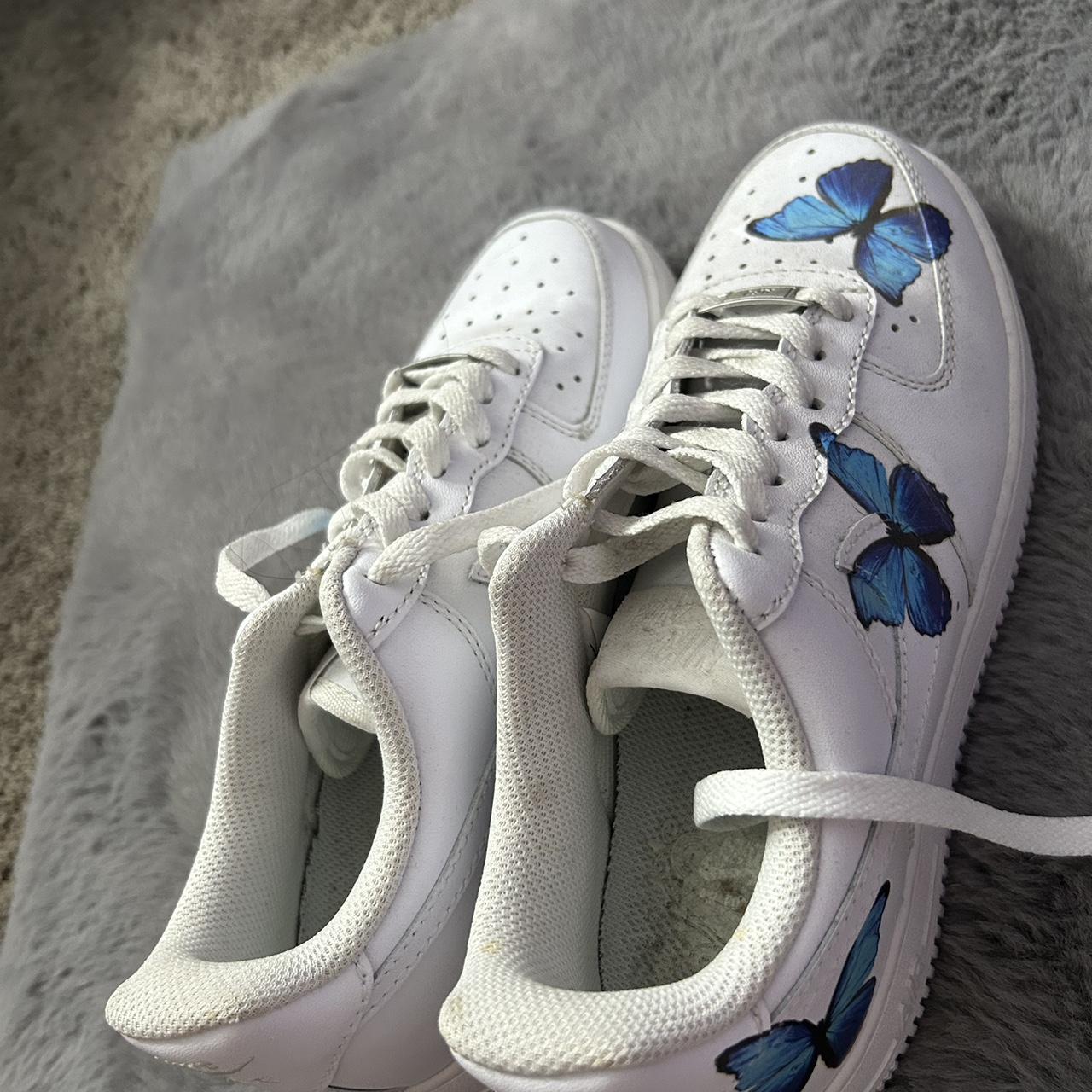 Custom Butterfly Air-Force 1's 👟🦋 Message for any - Depop