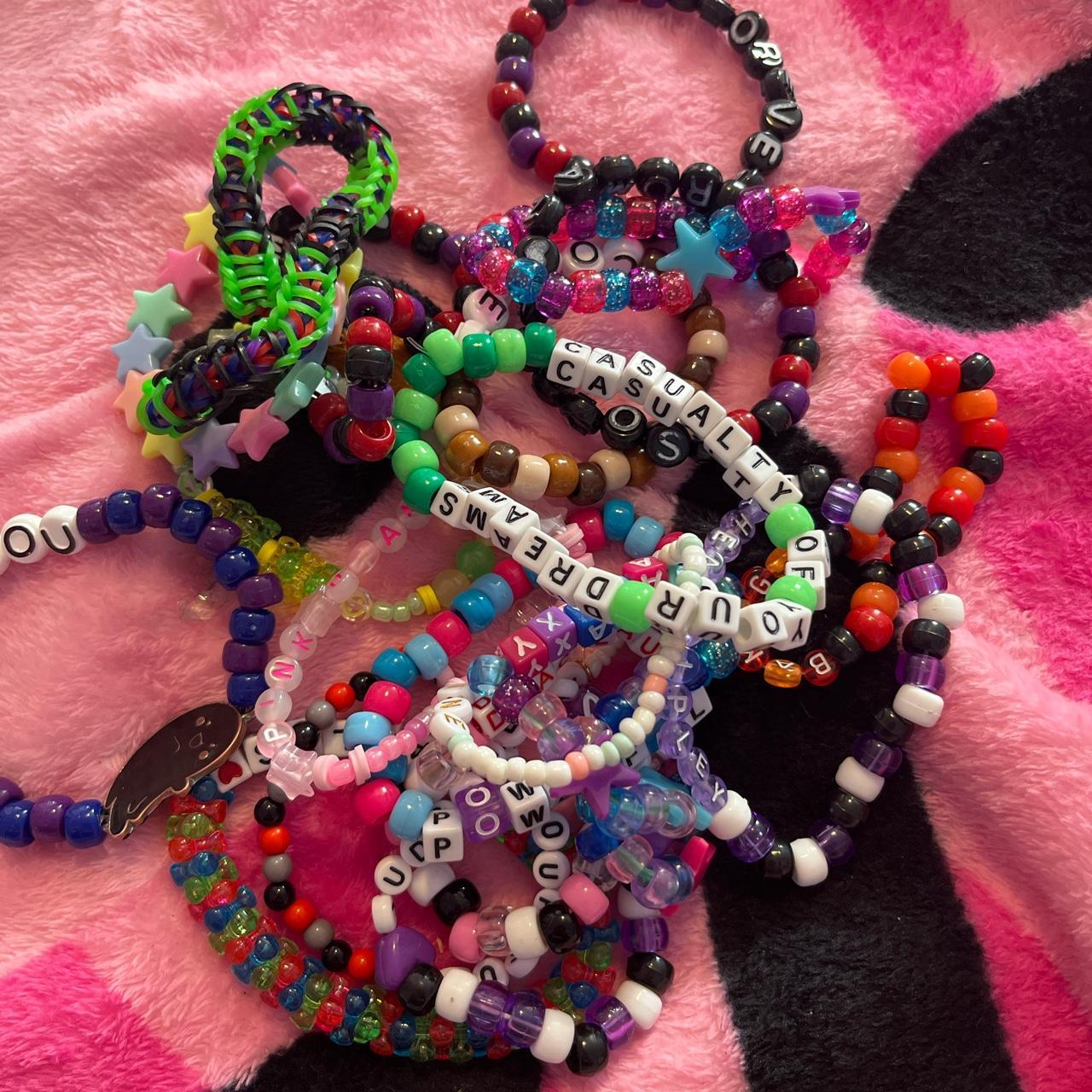 Kandi rave bracelets are 10-15$ each - Depop