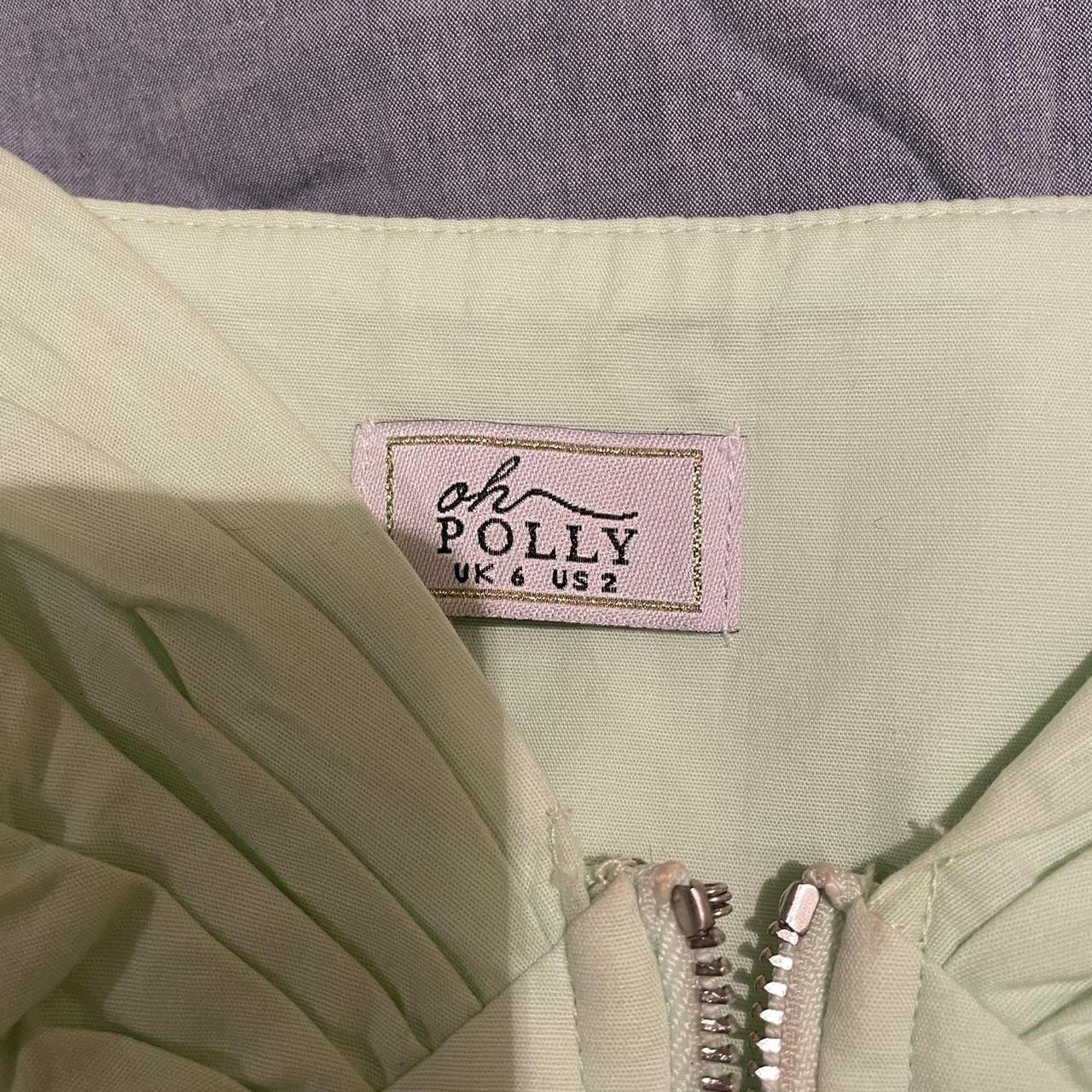 Oh polly mint green milk maid crop top size UK 6,... - Depop