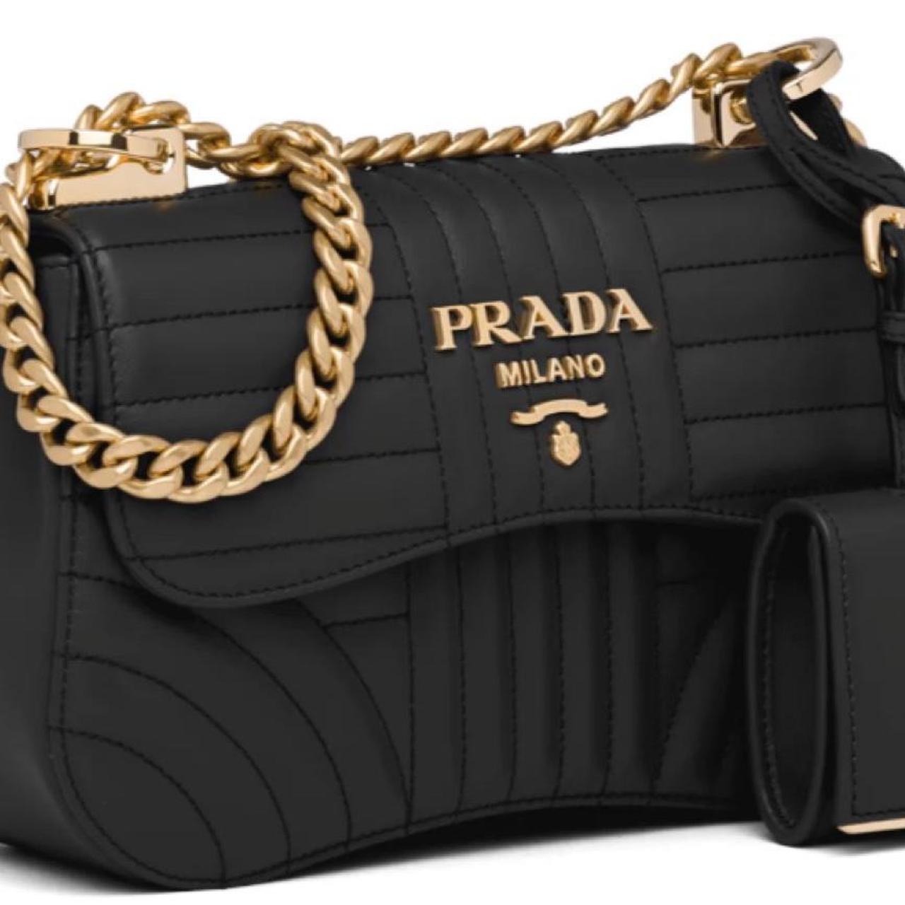 Prada diagramme leather bag best sale