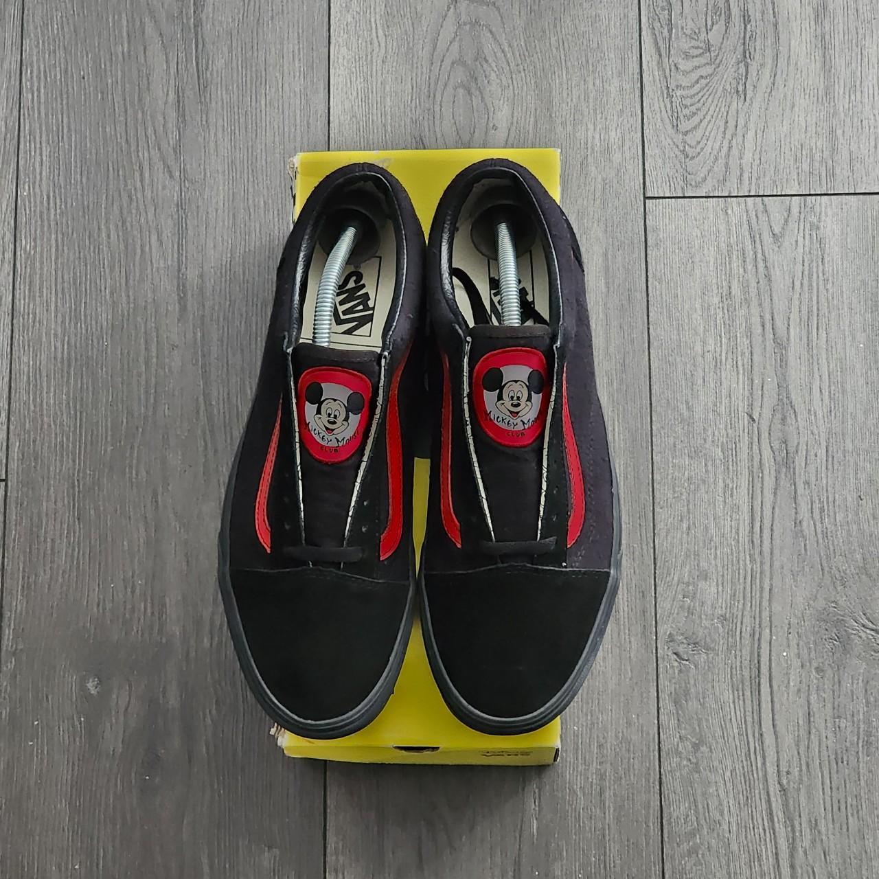 Red and black hot sale mickey mouse vans