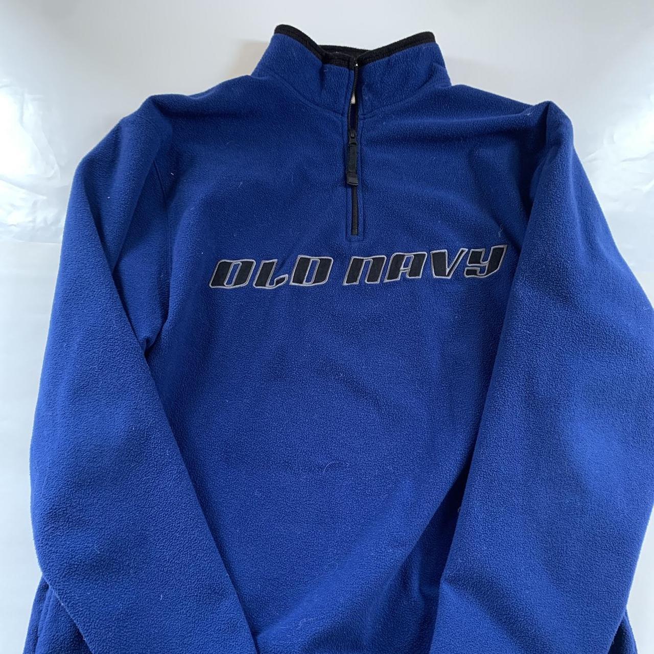 Vintage Old Navy blue quarter zip jacket Size XL... Depop