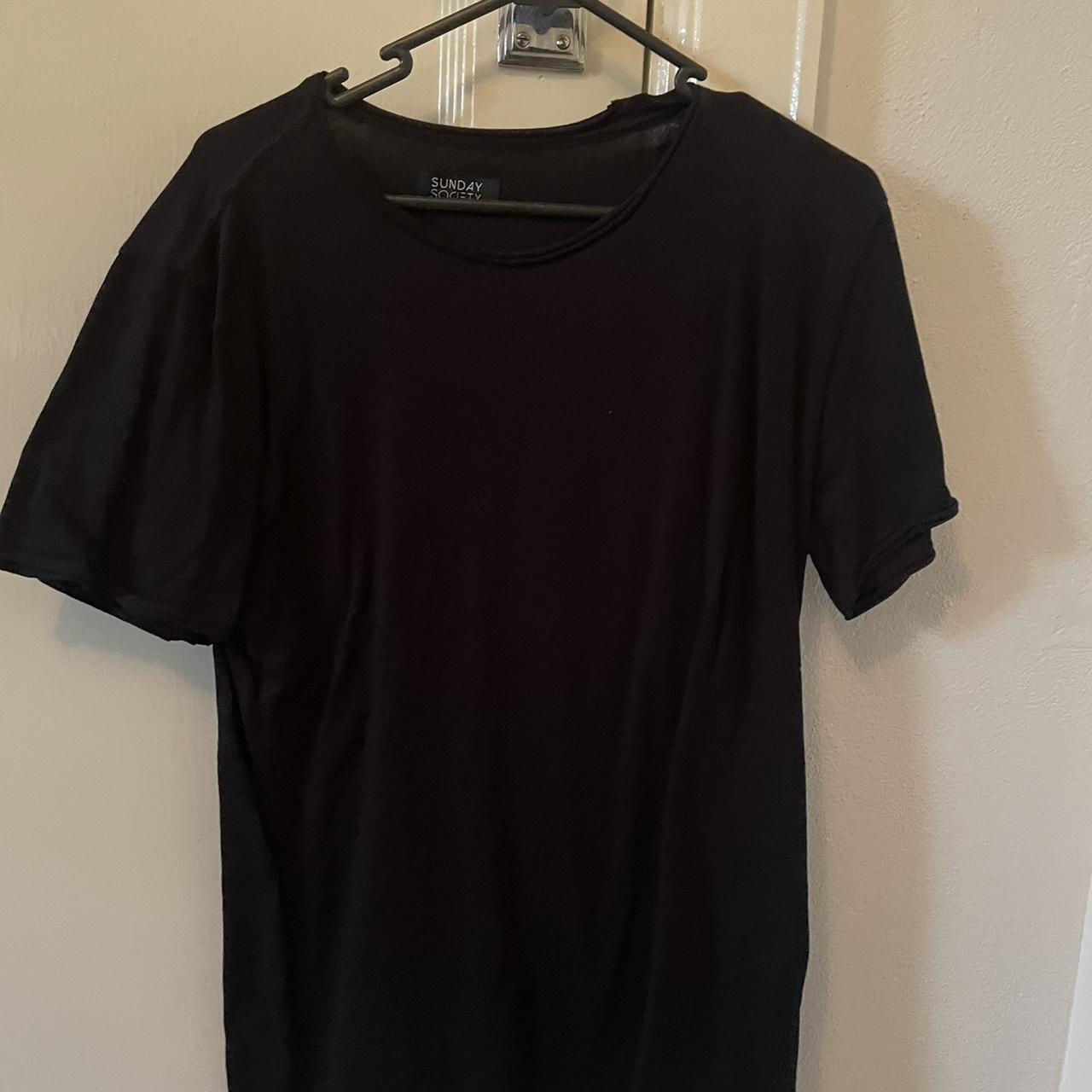 Plain black T-shirt Size: S Message me with any... - Depop