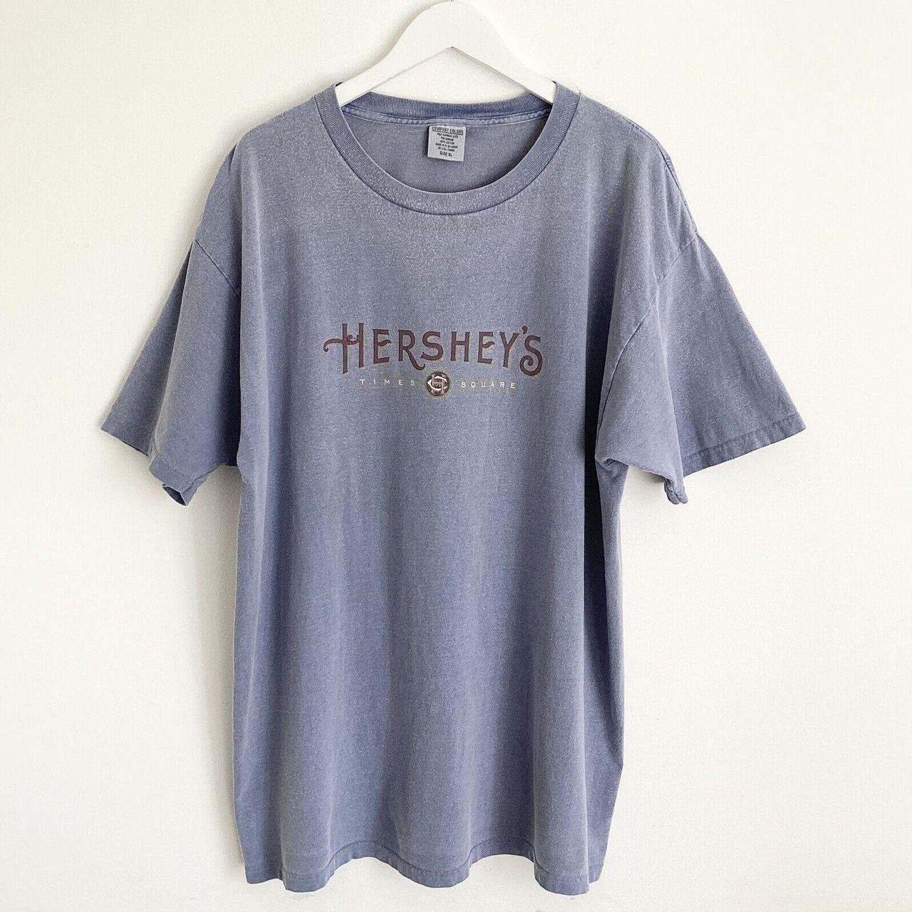 Vintage Hershey’s souvenir Tshirt Times Square Blue... Depop