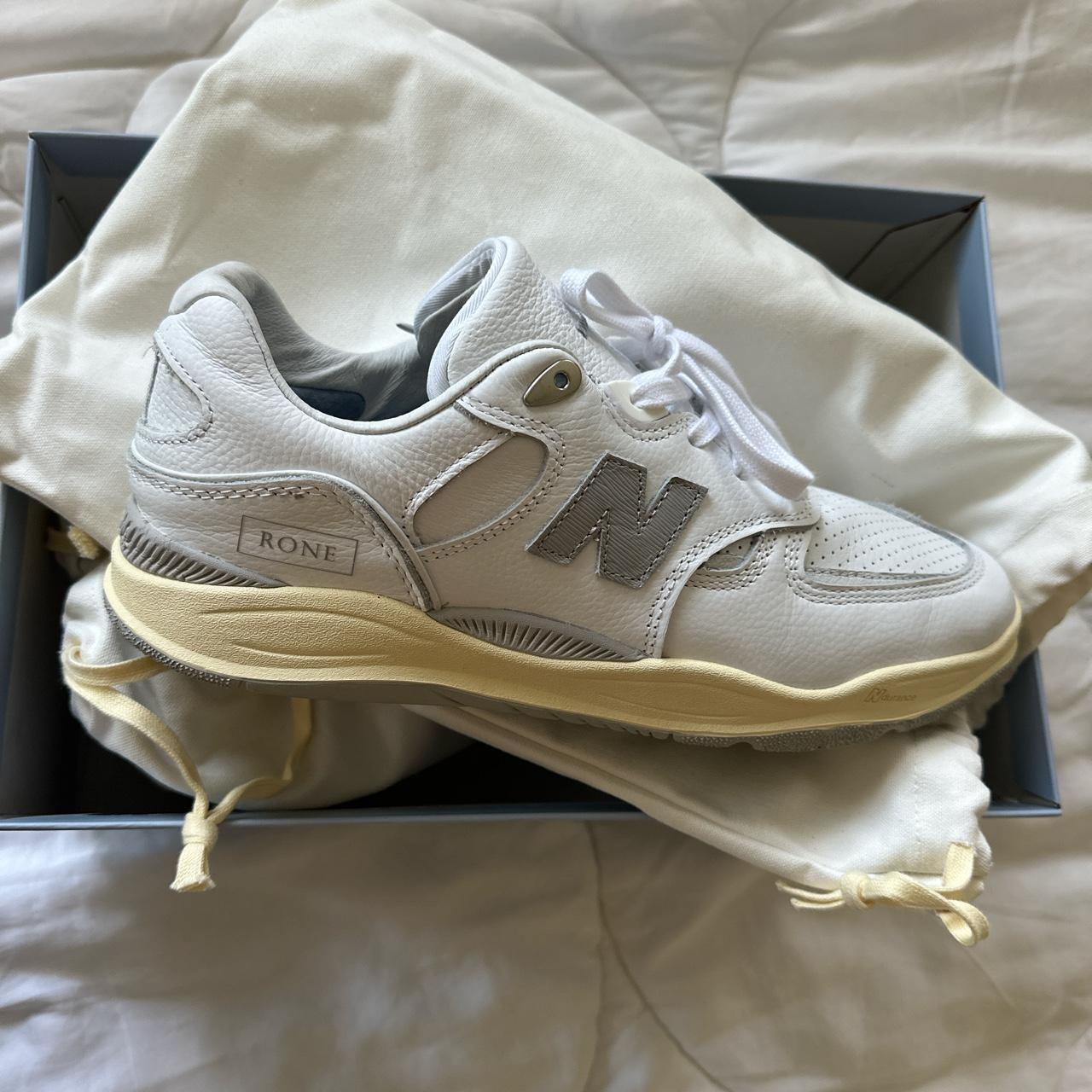 New balance Tiago rone white leather Great... - Depop