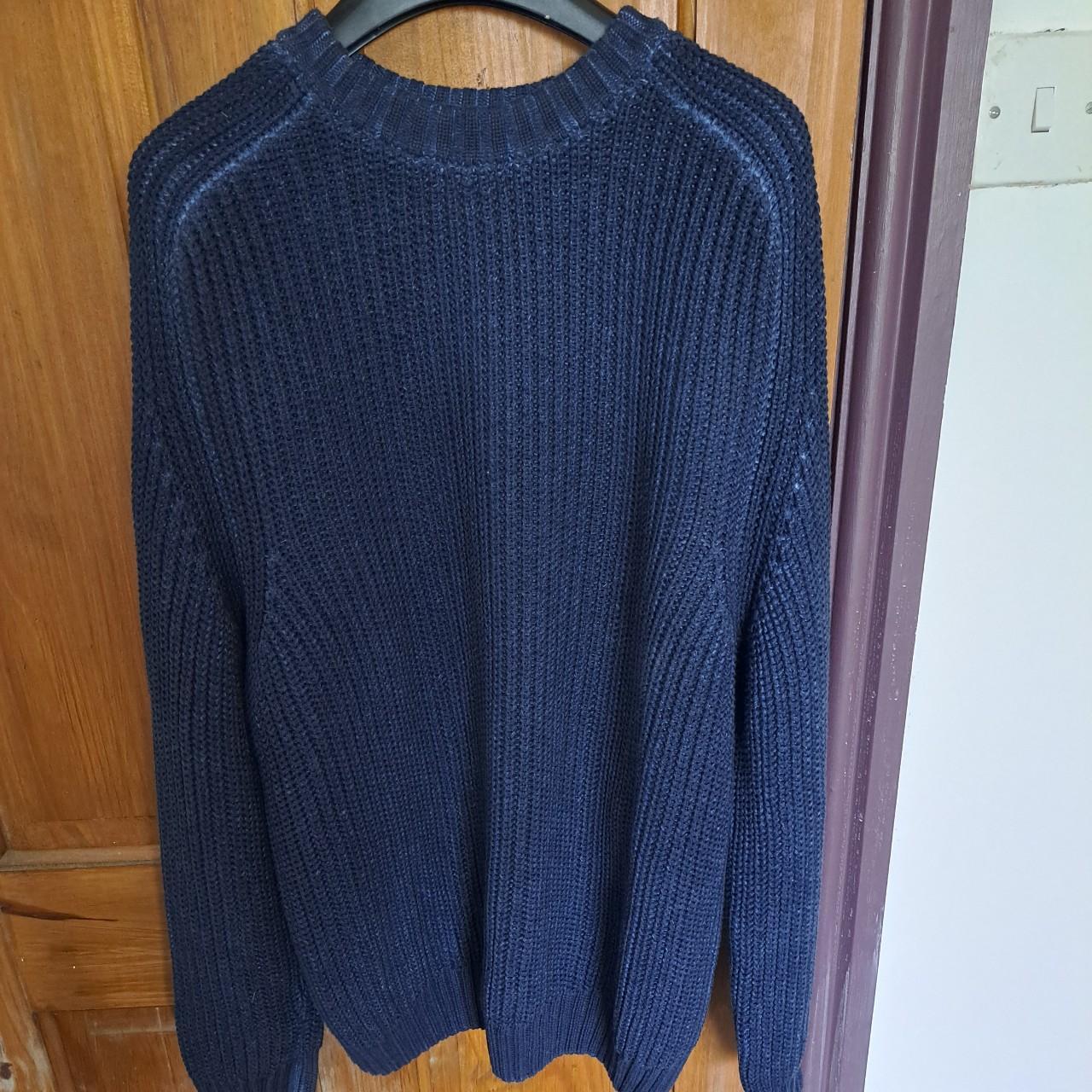 Ronning navy fisherman knit Size small fits... - Depop