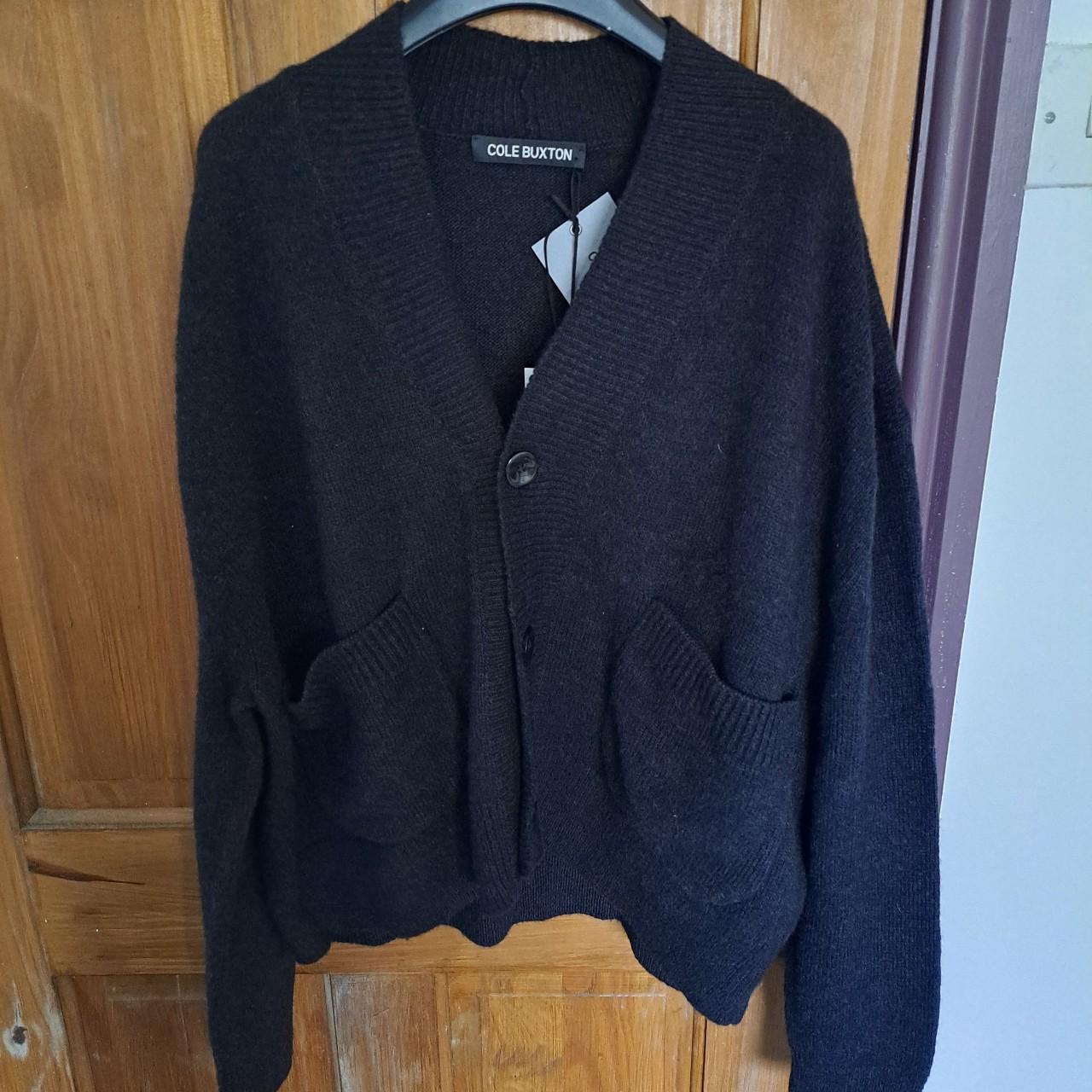 Cole buxton black knit cardigan Size small fits boxy... - Depop